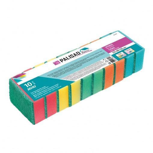 Губки для посуды Mini, 79 x 49 x 25 мм, 10 шт, Home Palisad