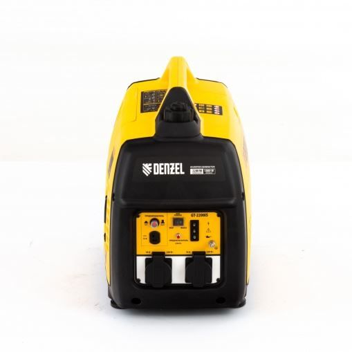 Генератор инверторный GT-2200iS, 2,2 кВт, 230 В, бак 4 л, закрытый корпус,  ручной старт Denzel