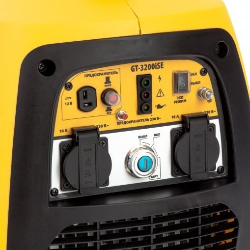 Генератор инверторный GT-3200iSE, 3,2 кВт, 230 В, бак 6 л, закрытый корпус, электростартер Denzel