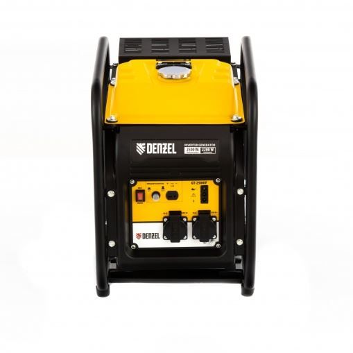 Генератор инверторный GT-2500iF, 2,5 кВт, 230 В, бак 5 л, открытый корпус,  ручной старт Denzel