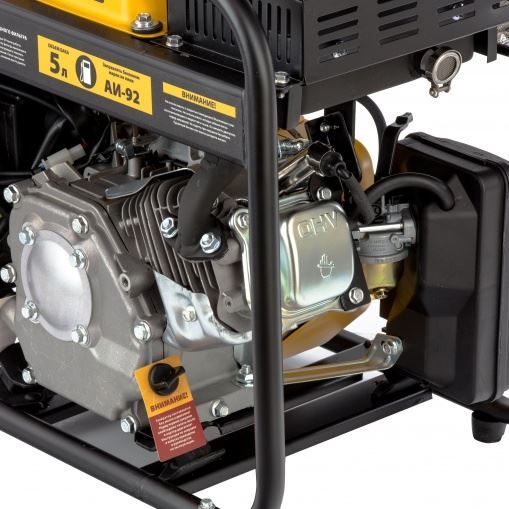 Генератор инверторный GT-2500iF, 2,5 кВт, 230 В, бак 5 л, открытый корпус,  ручной старт Denzel