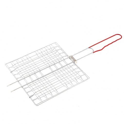 Решетка-гриль 230 x 230 мм, хромированная, PVC рукоятка Sparta