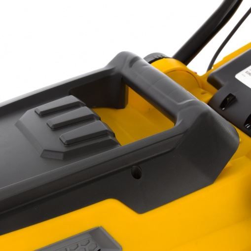 Газонокосилка электрическая GC-1500, 1500 Вт, ширина скашивания 36 см, 6 уровней высоты скашивания, пластиковый травосборник, 40 л Denzel