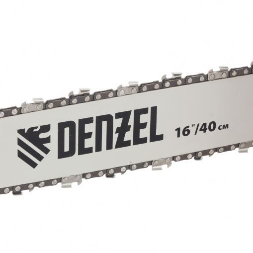 Пила цепная бензиновая DGS-4516, шина 40 см, 45 см3, 3 л.с., шаг 3/8, паз 1,3 мм, 57 звеньев Denzel