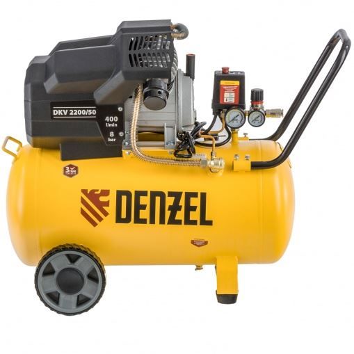 Компрессор воздушный DKV2200/50, Х-PRO 2,2 кВт, 400 л/мин, 50 л Denzel