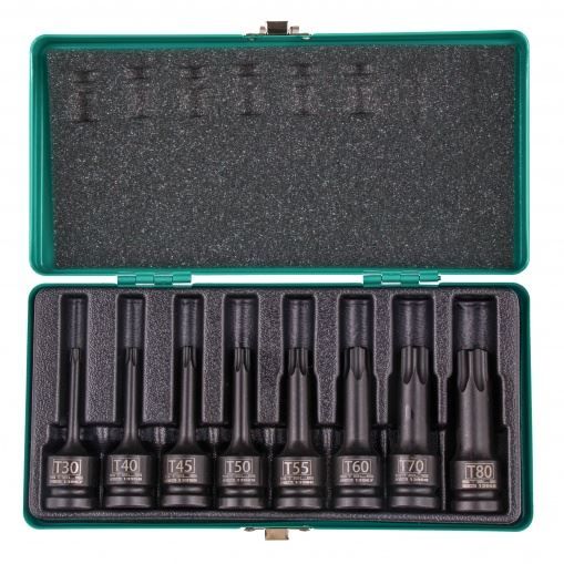 Набор ударных торцевых головок Torx 1/2",  в кейсе, 8 шт. Stels