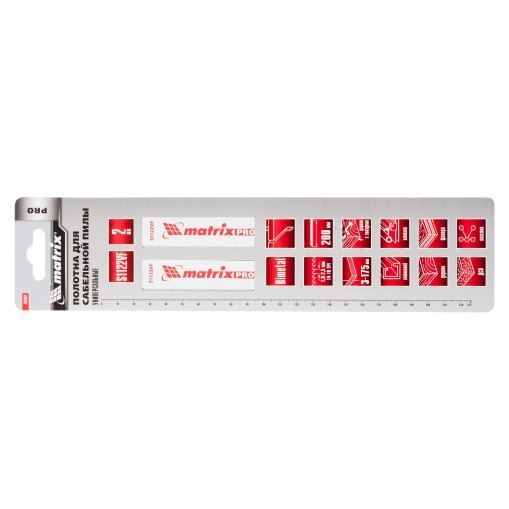 Полотна универсальные для сабельной пилы S1122VF, 200/1,8-2,5 мм, Bimetal, 2 шт, Pro Matrix