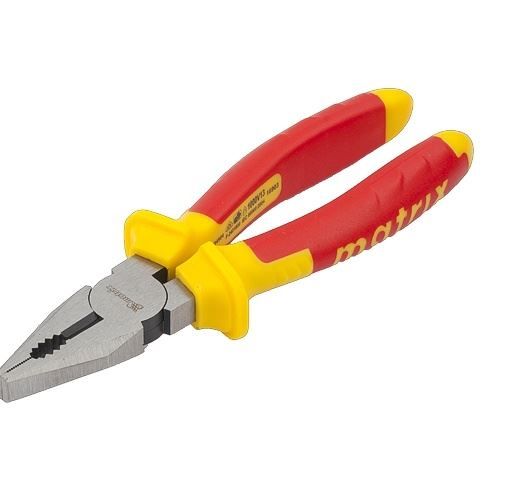 Плоскогубцы комбинированные, Insulated, 180 мм, двухкомпонентные рукоятки Matrix Professional