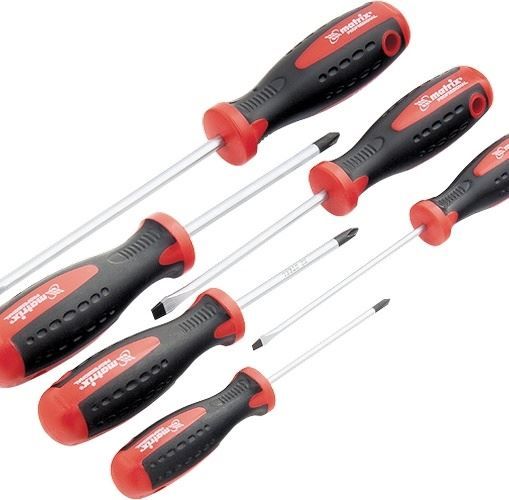Набор отверток, сталь S2, двухкомпонентные рукоятки, 6 шт Matrix Professional