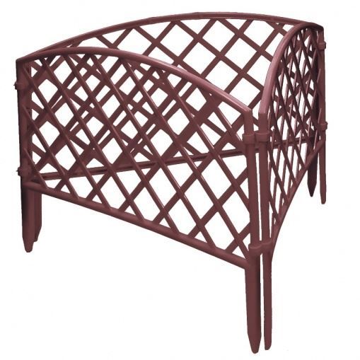 Забор декоративный "Сетка", 24 х 320 см, терракот, Россия, Palisad