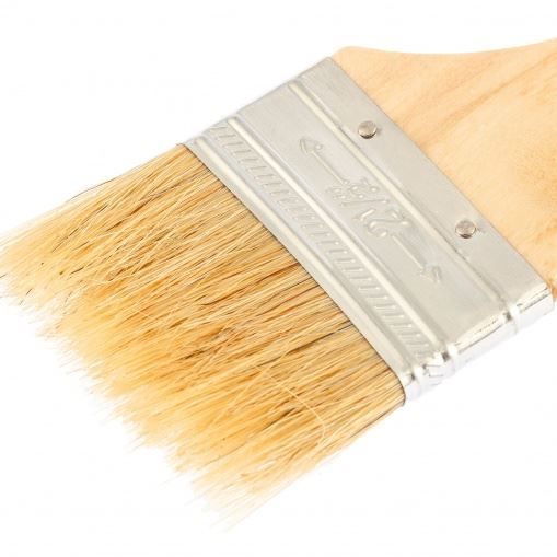 Кисть плоская Slimline 2,5" (63 мм), натуральная щетина, деревянная ручка Sparta