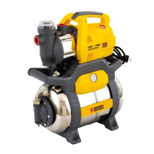 Насосная станция PSХ950X, Х-Pro, 950 Вт, 3300 л/ч, ресивер 24 л, подъем 38 м, нержавейка Denzel