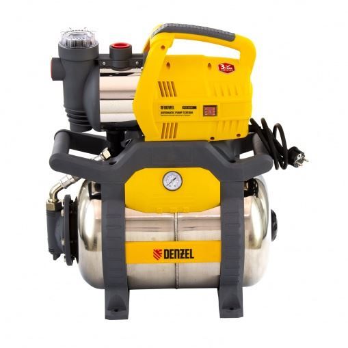 Насосная станция PSХ950X, Х-Pro, 950 Вт, 3300 л/ч, ресивер 24 л, подъем 38 м, нержавейка Denzel