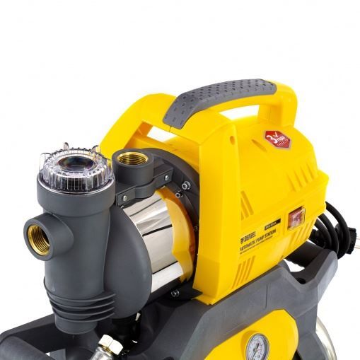 Насосная станция PSХ950X, Х-Pro, 950 Вт, 3300 л/ч, ресивер 24 л, подъем 38 м, нержавейка Denzel