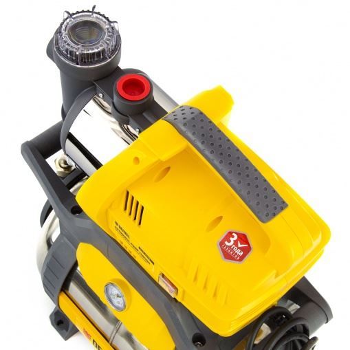 Насосная станция PSХ950X, Х-Pro, 950 Вт, 3300 л/ч, ресивер 24 л, подъем 38 м, нержавейка Denzel