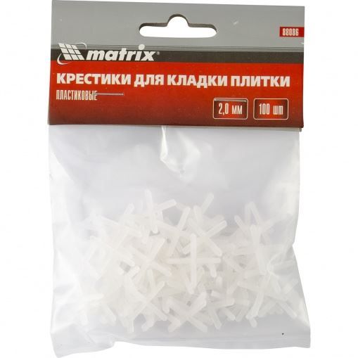 Крестики, 2,0 мм, для кладки плитки, 100 шт Matrix