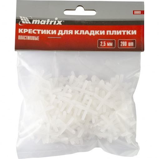 Крестики, 2,5 мм, для кладки плитки, 200 шт Matrix