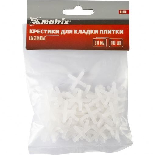 Крестики, 3,0 мм, для кладки плитки, 100 шт Matrix