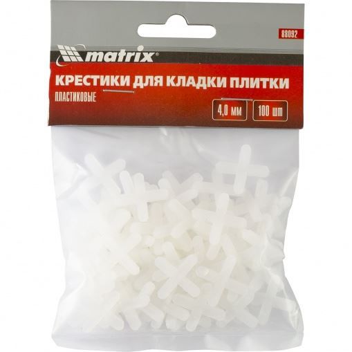 Крестики, 4,0 мм, для кладки плитки, 100 шт Matrix