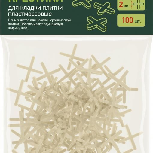 Крестики 2 мм, для кладки плитки, 100 шт Сибртех
