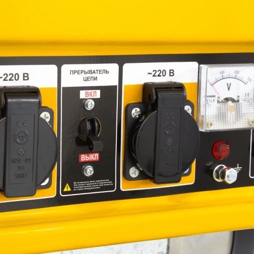 Генератор бензиновый GE 2500, 2,5 кВт, 220 В/50 Гц, 15 л, ручной старт Denzel
